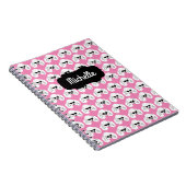 Carnet Motif de caniche mignon rose (Côté Droit)