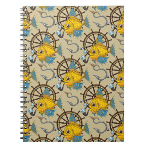 Carnet Motif de capitaine de la marine marchande poisson