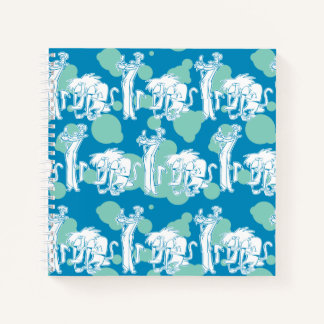 Carnet Motif de caractères bleu Weasel & Baboon