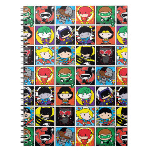 Carnet Motif de caractères de la Ligue de justice de Chib