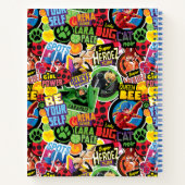 Carnet Motif de caractères superhéros miraculeux (Dos)