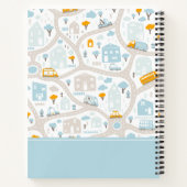 Carnet Motif de carte de quartier de Cute Pastel (Dos)