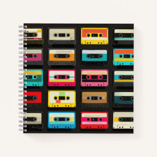 Carnet Motif de cassette audio rétro – Musique Vintage