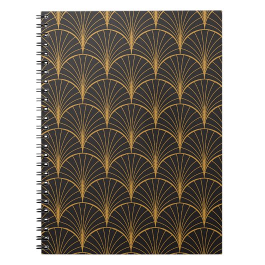 Carnet Motif de cercles géométriques Art Déco (Devant)