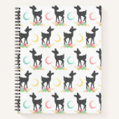 Carnet Motif de cerfs, Cerf de bébé, Boho, Fleurs, Lune (Devant)
