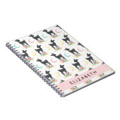 Carnet Motif de cerfs, Cerf de bébé, Boho, Fleurs, Votre (Côté Droit)