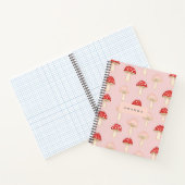 Carnet Motif de champignon rose vif (Intérieur)
