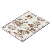 Carnet Motif de champignons (Côté gauche)