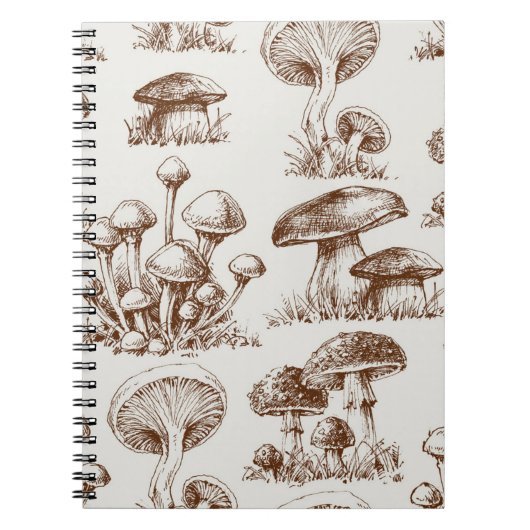 Carnet Motif de champignons (Devant)