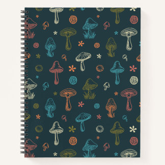 Carnet Motif de champignons Whimsical