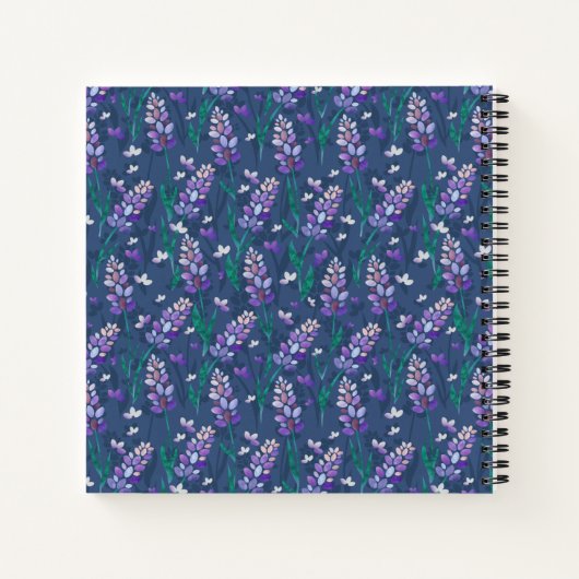 Carnet Motif de champs Lavender dans violet (Dos)