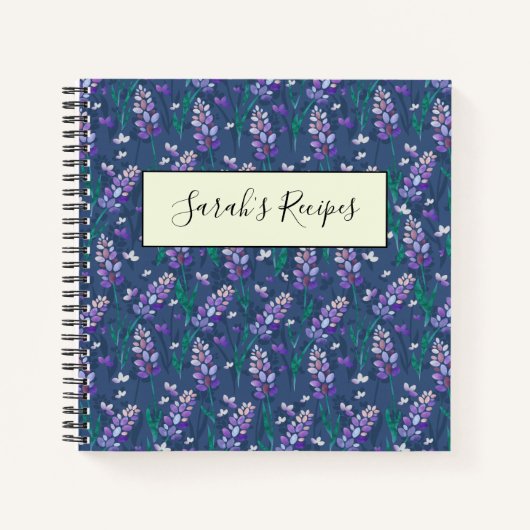 Carnet Motif de champs Lavender dans violet (Devant)