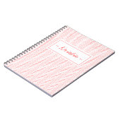 Carnet Motif de charme (corail) (Côté gauche)