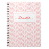 Carnet Motif de charme (corail) (Devant)