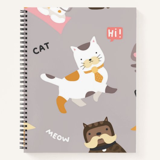 Carnet Motif de chat (Devant)