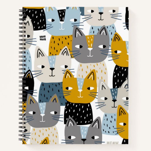 Carnet Motif de chat (Devant)