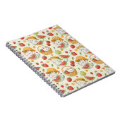Carnet Motif de chat aux fruits d'été - Conception de piq (Côté Droit)