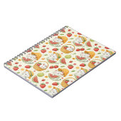 Carnet Motif de chat aux fruits d'été - Conception de piq (Côté gauche)