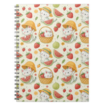 Motif de chat aux fruits d'été - Conception de piq