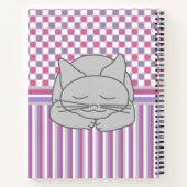 Carnet Motif de chat gris dormant (Dos)