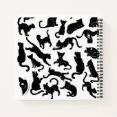 Carnet Motif de chat noir (Dos)