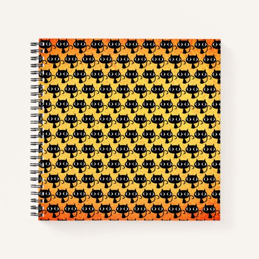 Carnet Motif de chatons noirs (Devant)