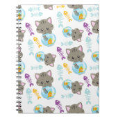 Carnet Motif De Chats, Chats Mignons, Chatons, Poisson (Devant)
