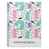 Carnet Motif de chats mignons (Devant)