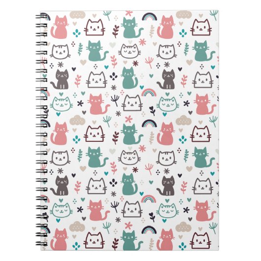 Carnet Motif de chats mignons (Devant)
