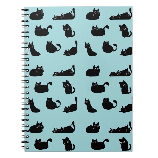 Carnet Motif de chats noirs (Devant)