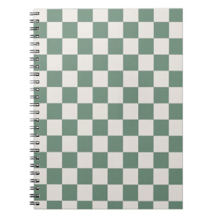 Carnet Motif De Chèque Vert Et Crème À damiers Classique