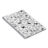 Carnet Motif de chiens noirs et blancs | Cool Canine Love (Côté Droit)