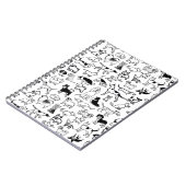 Carnet Motif de chiens noirs et blancs | Cool Canine Love (Côté gauche)