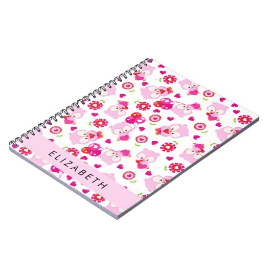 Carnet Motif De Chouettes, Chouettes Mignonnes, Chouettes (Côté gauche)