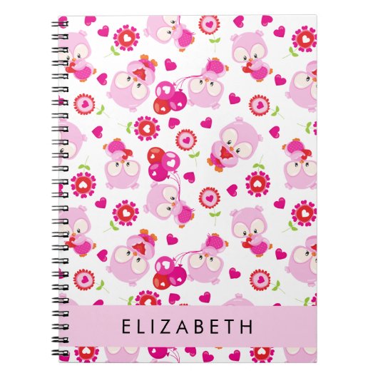 Carnet Motif De Chouettes, Chouettes Mignonnes, Chouettes (Devant)