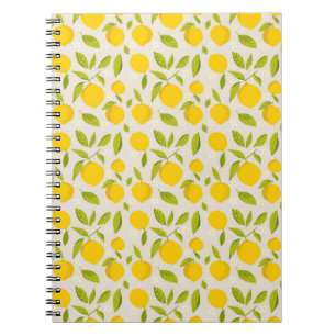 Carnet Motif de citron clair - Fruit d'agrumes jaunes fra