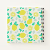 Carnet Motif de citron d'été en crème (Dos)