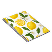 Carnet Motif de citron frais avec feuilles et fleurs (Côté Droit)