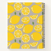 Carnet Motif de citrons à l'aquarelle jaune (Dos)