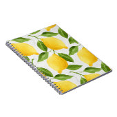 Carnet Motif de citrons d'aquarelle (Côté Droit)