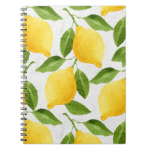 Motif de citrons d'aquarelle