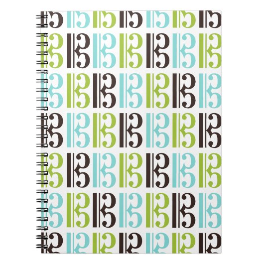 Carnet Motif de clef d'alto (Devant)