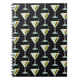 Carnet Motif de cocktails Martini