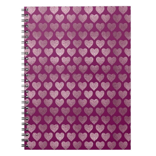 Carnet Motif de coeur (Devant)