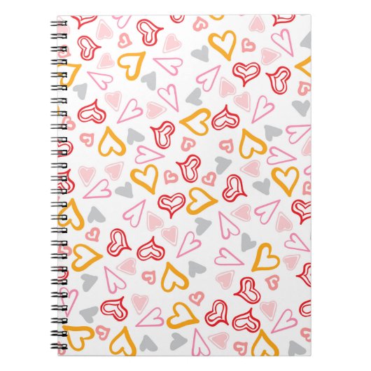 Carnet Motif de coeur 26 (Devant)