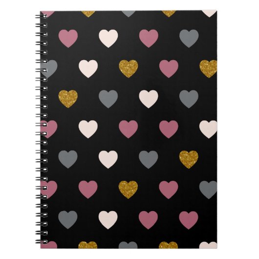 Carnet Motif de coeur 30 (Devant)