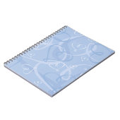 Carnet Motif de coeur bleu (Côté gauche)