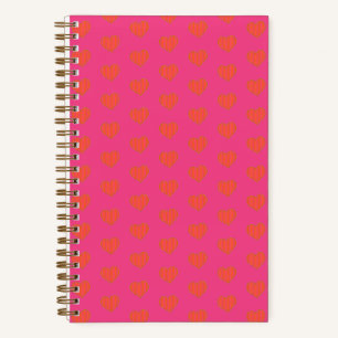 Carnet Motif de coeur Hot Rose & Romance