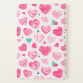 Carnet Motif de coeur mou et doux Fille rose (Verso)