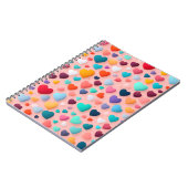 Carnet Motif de cœur multicolore (Côté gauche)